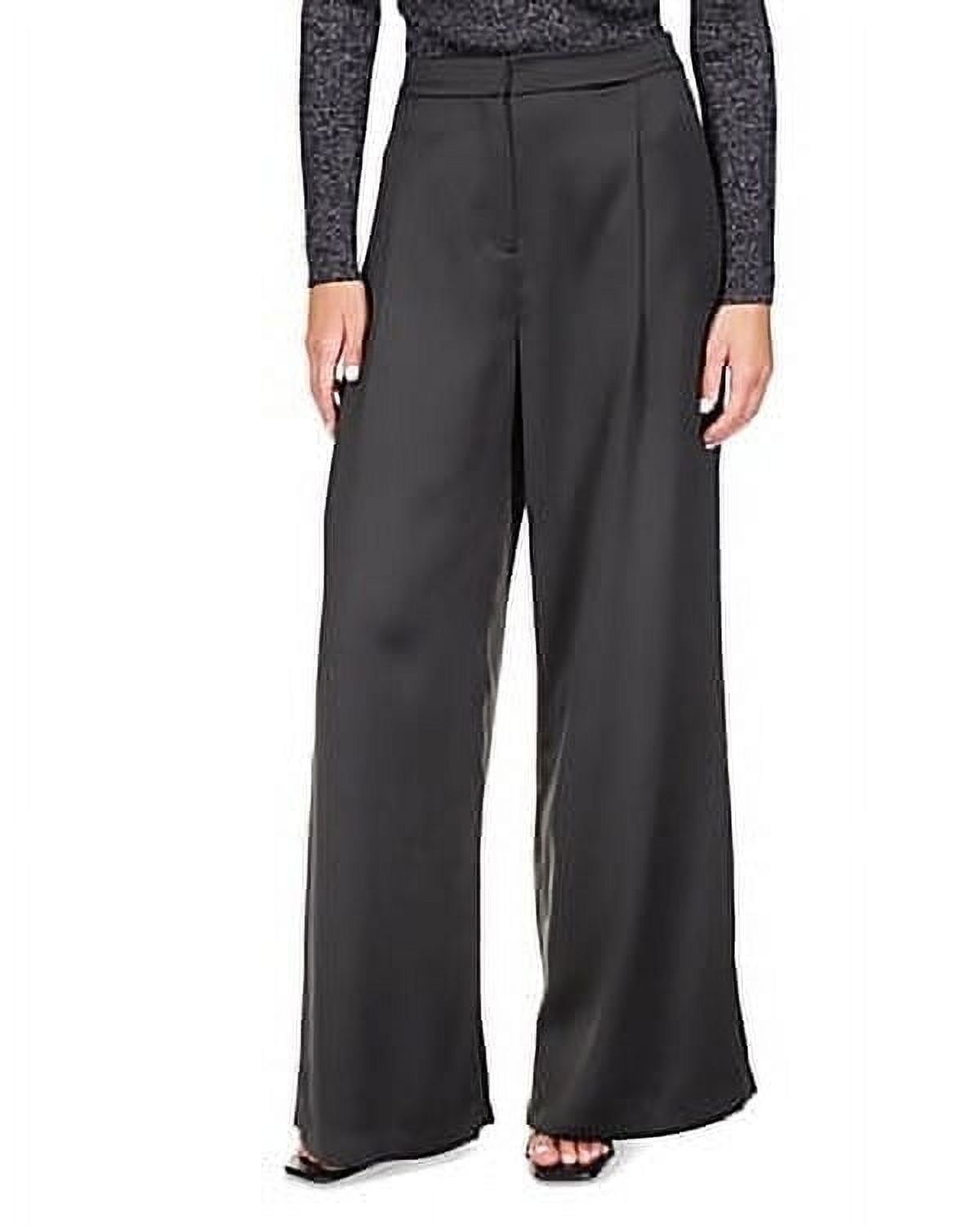 Michael Kors Womens Satin Wide-Leg Pants Black 6