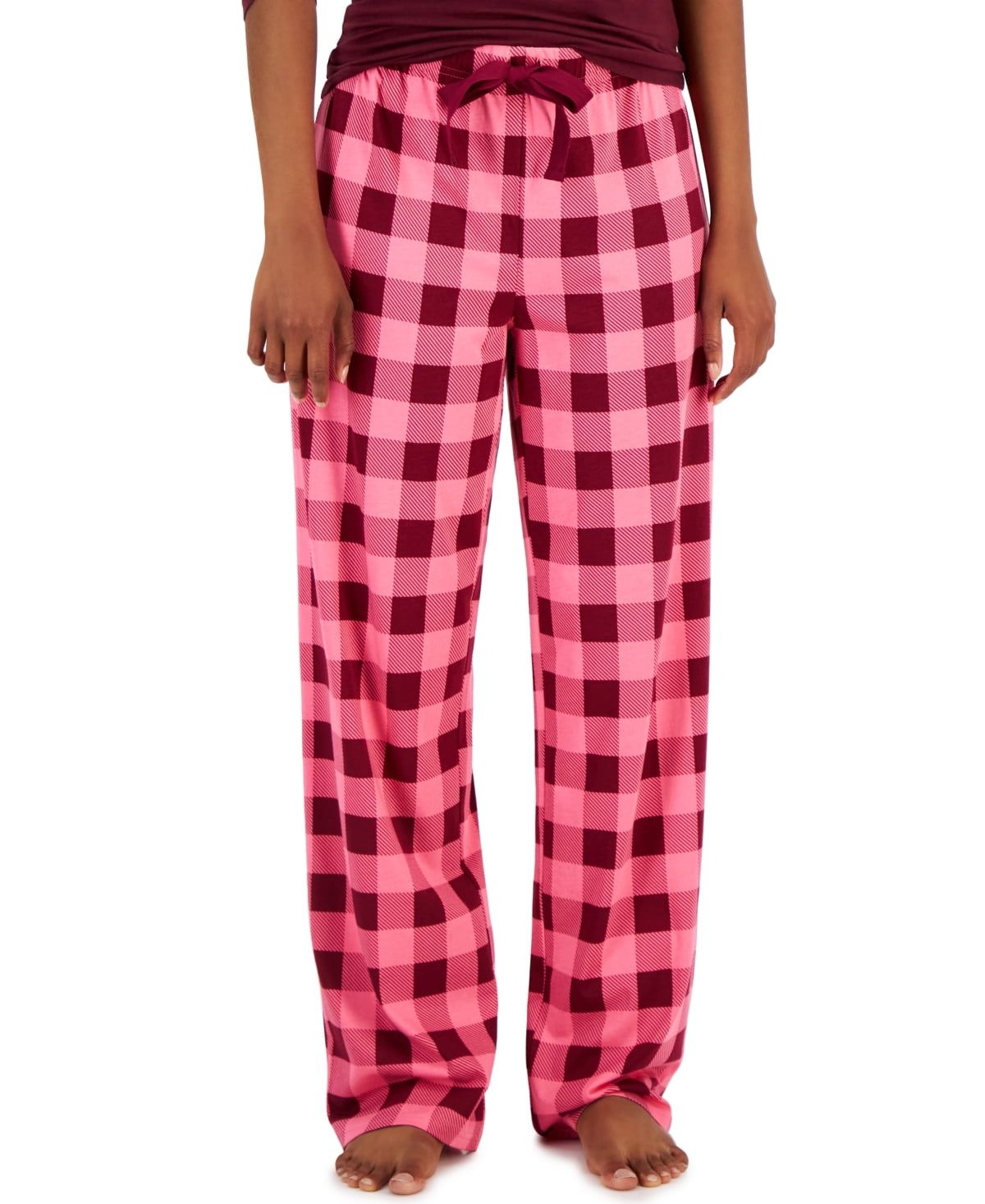 Jenni Women&#39;s Printed Wide-Leg Pajama Pants, - Buffalo Check