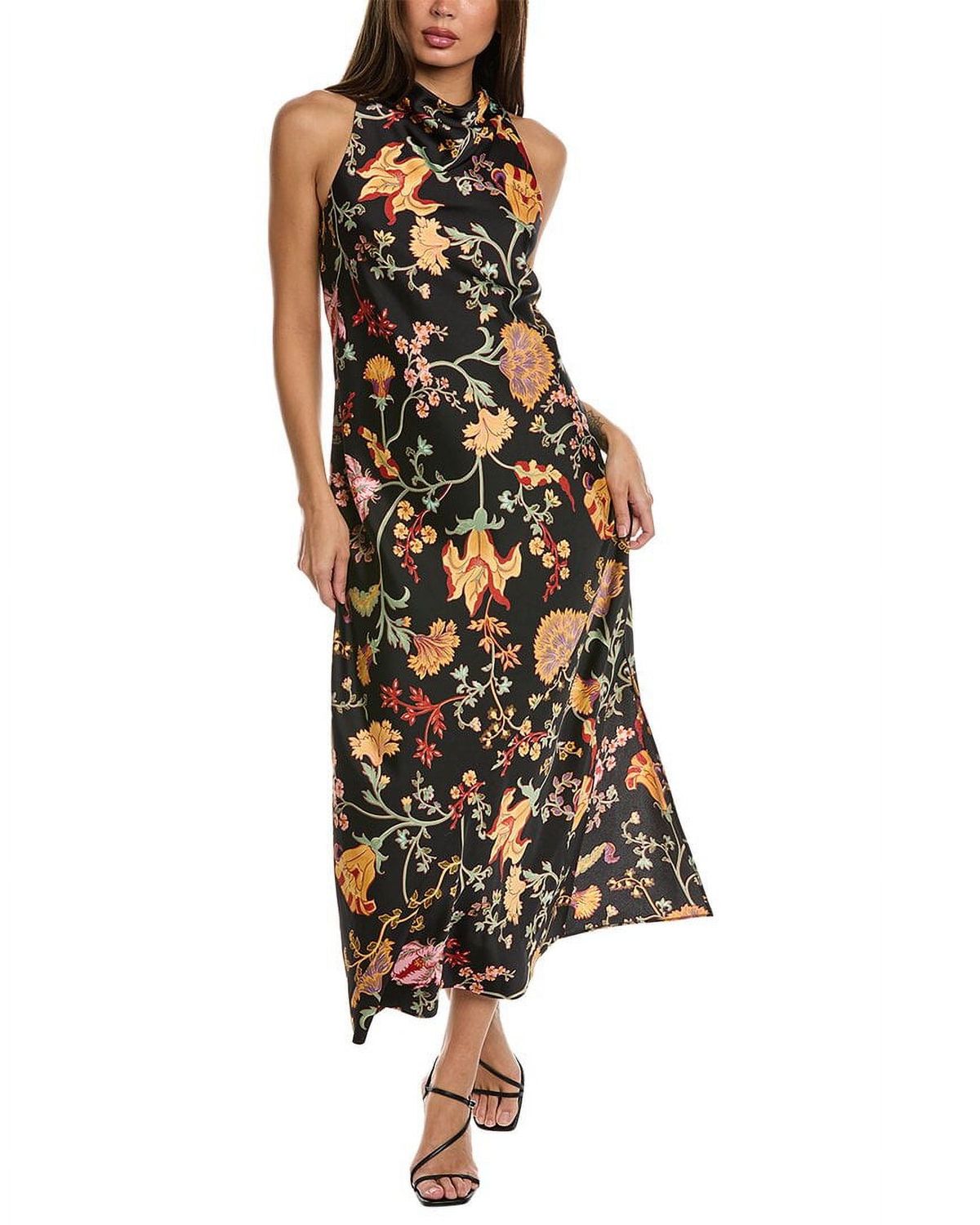 Anne Klein Womens Floral-Print Maxi Dres Anne Black 14