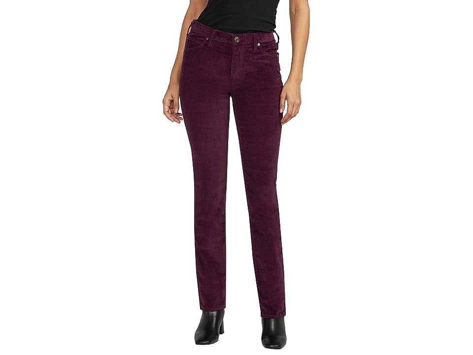 Jag Women&#39;s Ruby Mid Rise Corduroy Straight Leg Pants - Sangria