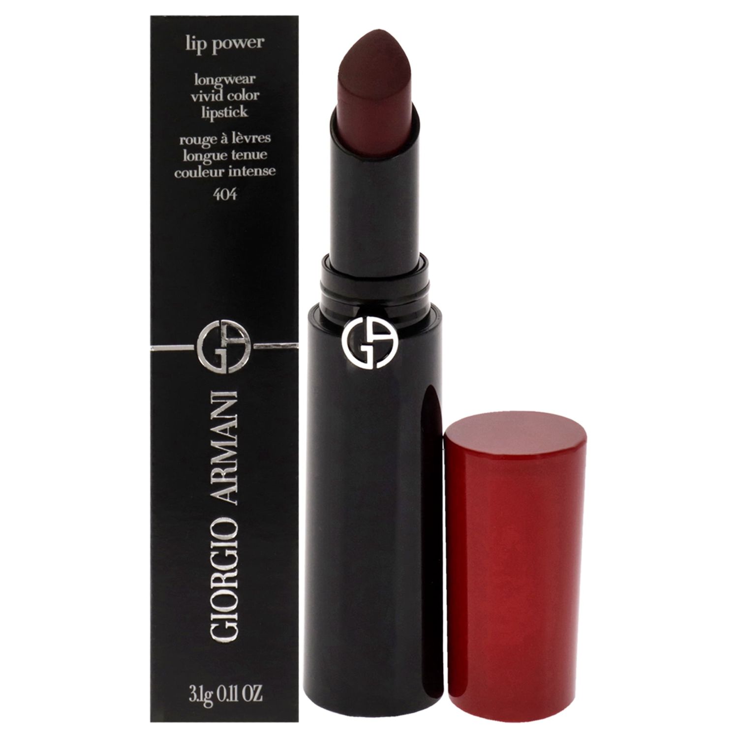 Armani Beauty Lip Power Vivid Color Long Wear Lipstick - Red