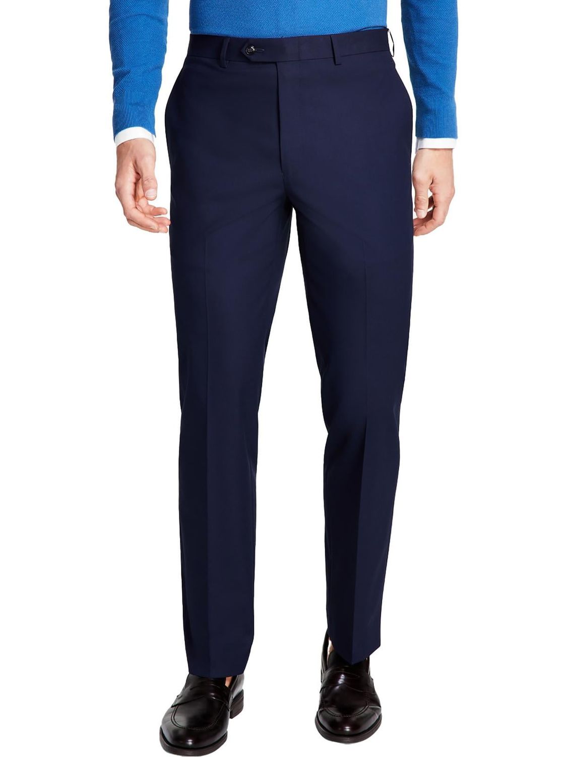 Michael Kors Mens Solid Classic Fit Pants Navy 32x30