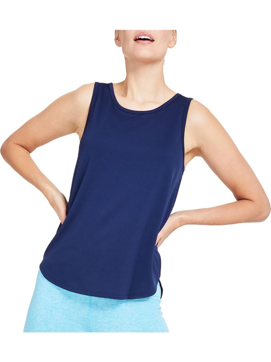 ID Ideology Women&#39;s Birdseye Mesh Tank Top, - Indigo Sea