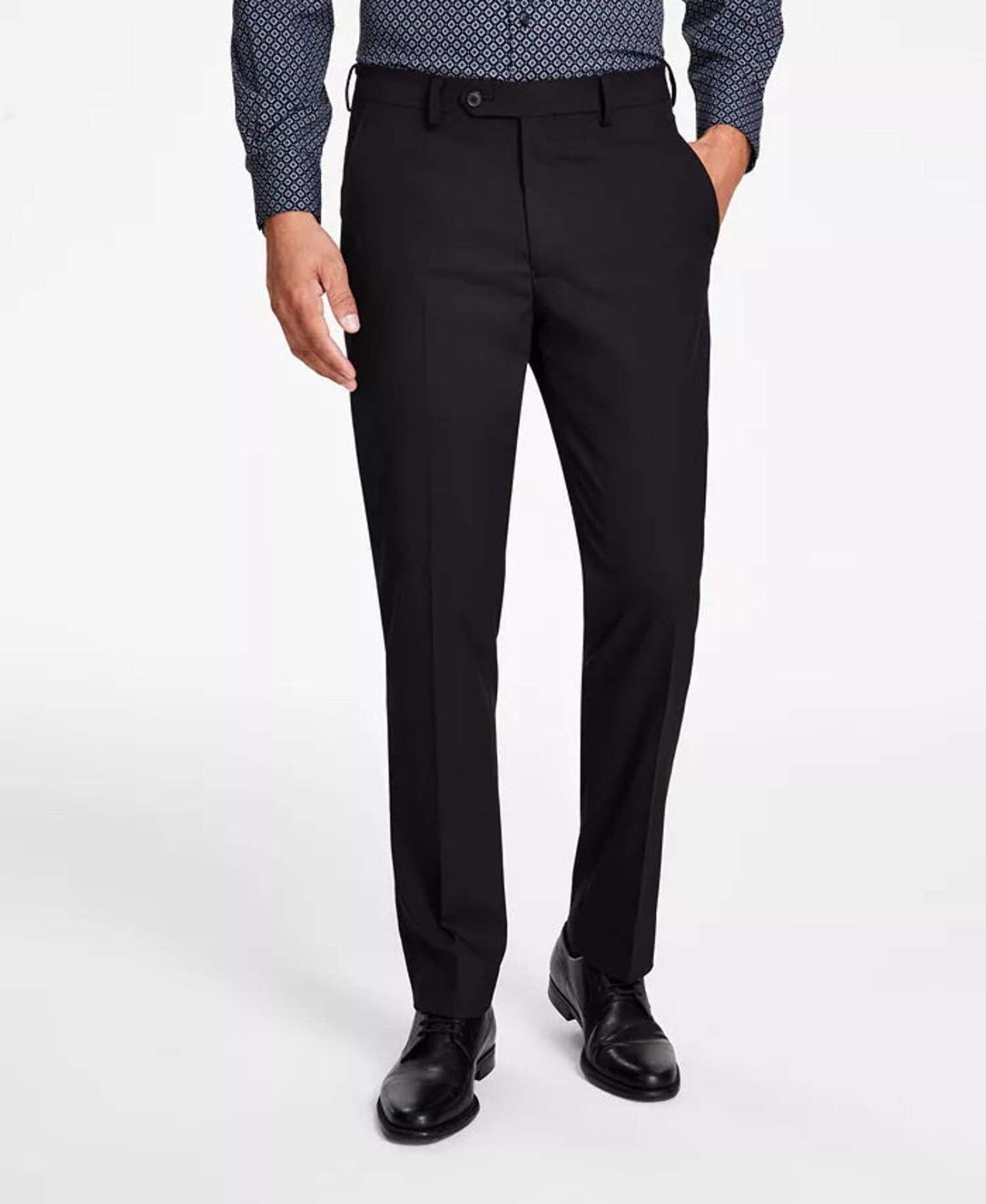 Alfani Mens Slim-Fit Stretch Navy Bl Black 32x30