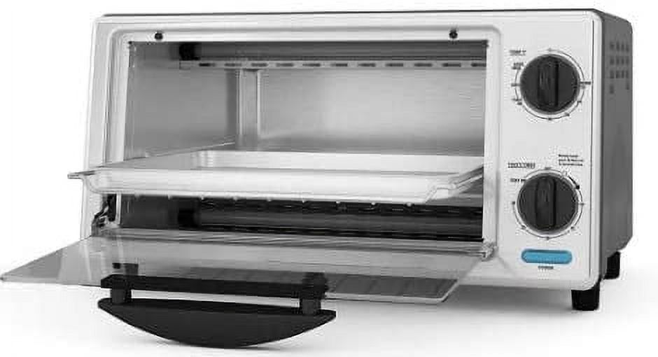 Bella 4-Slice Stainless Steel Toaster Oven, 1000 Watts - Stainless Steel