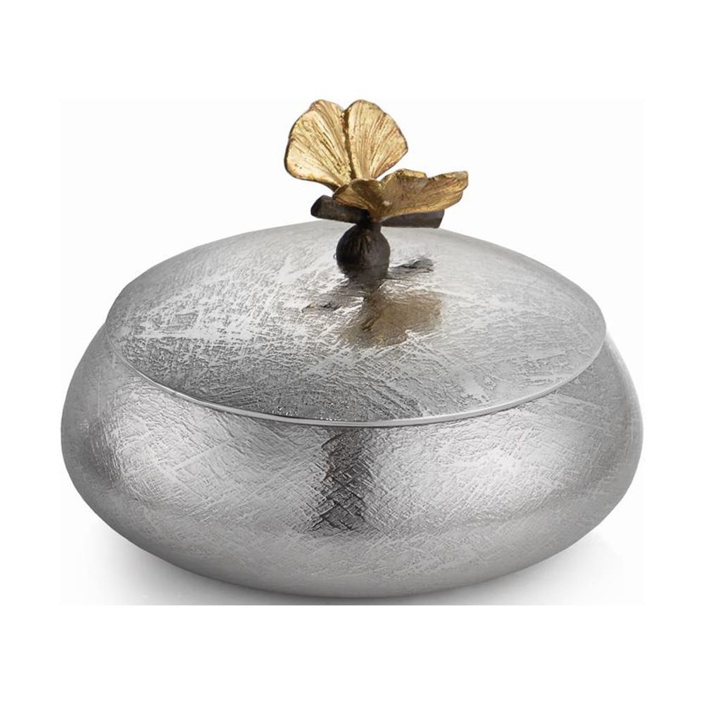 Michael Aram Butterfly Ginkgo Round Trinket Box