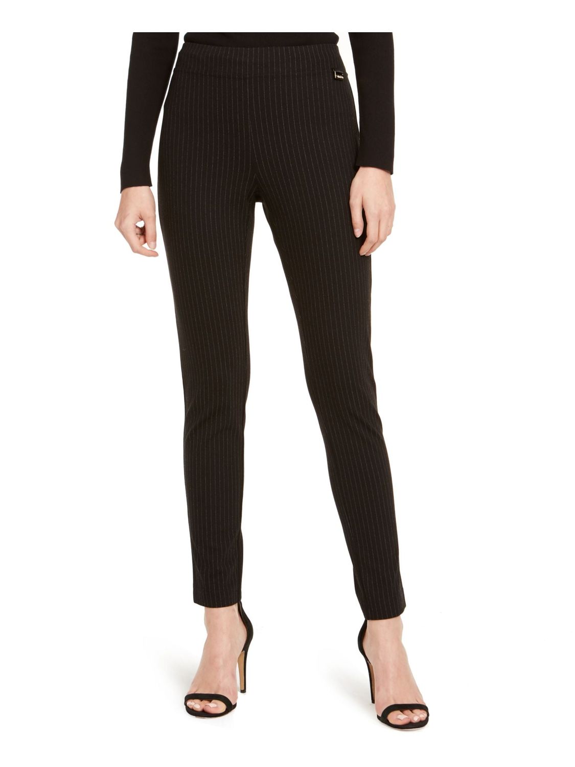 Womens Pinstripe Office Wear Dress Pants