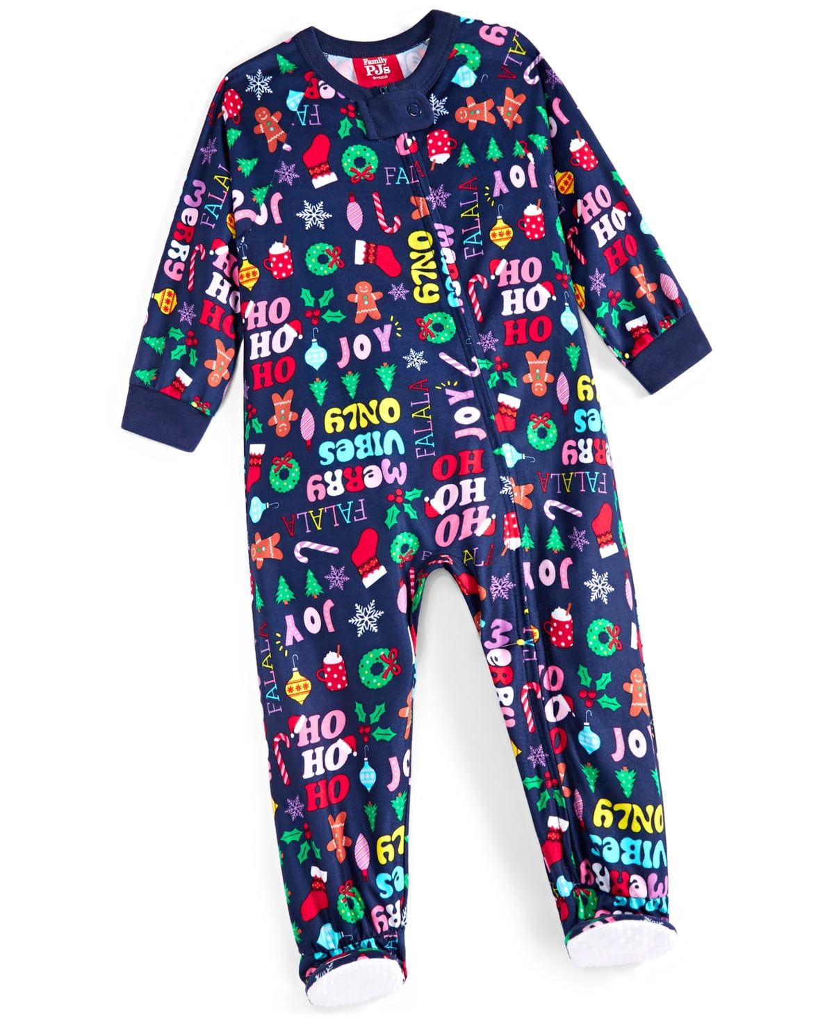 Matching Family Pajamas Baby Holiday Toss One-Piece Footed Pajamas, - Holiday Toss