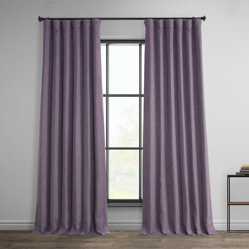Iris Solid Rod Pocket Room Darkening Curtain - 50 in. W X 108 in. L (1 Panel)