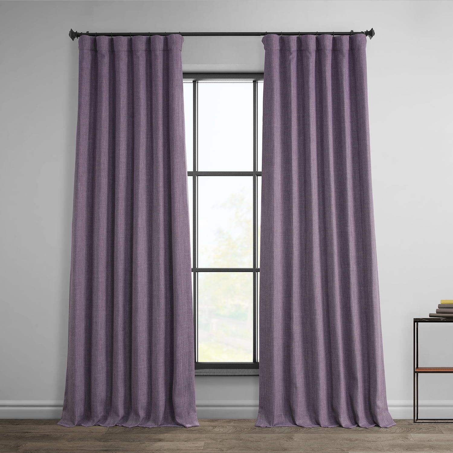 Iris Solid Rod Pocket Room Darkening Curtain - 50 in. W X 108 in. L (1 Panel)