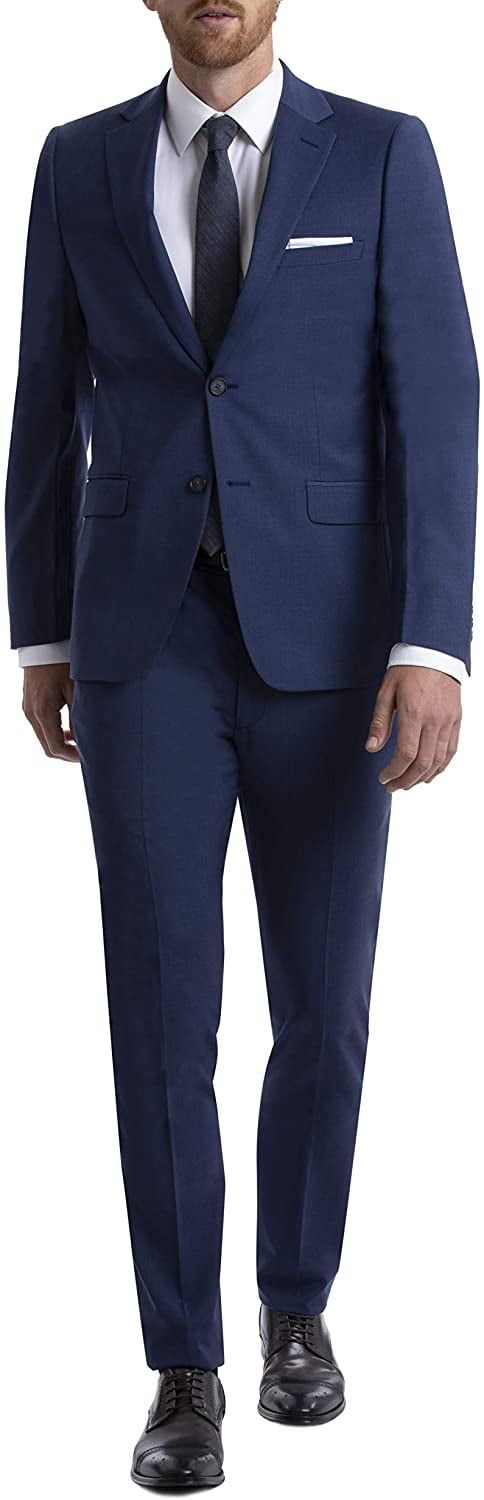 Calvin Klein Men&#39;s Skinny-Fit Infinite Stretch Suit Pants - Blue