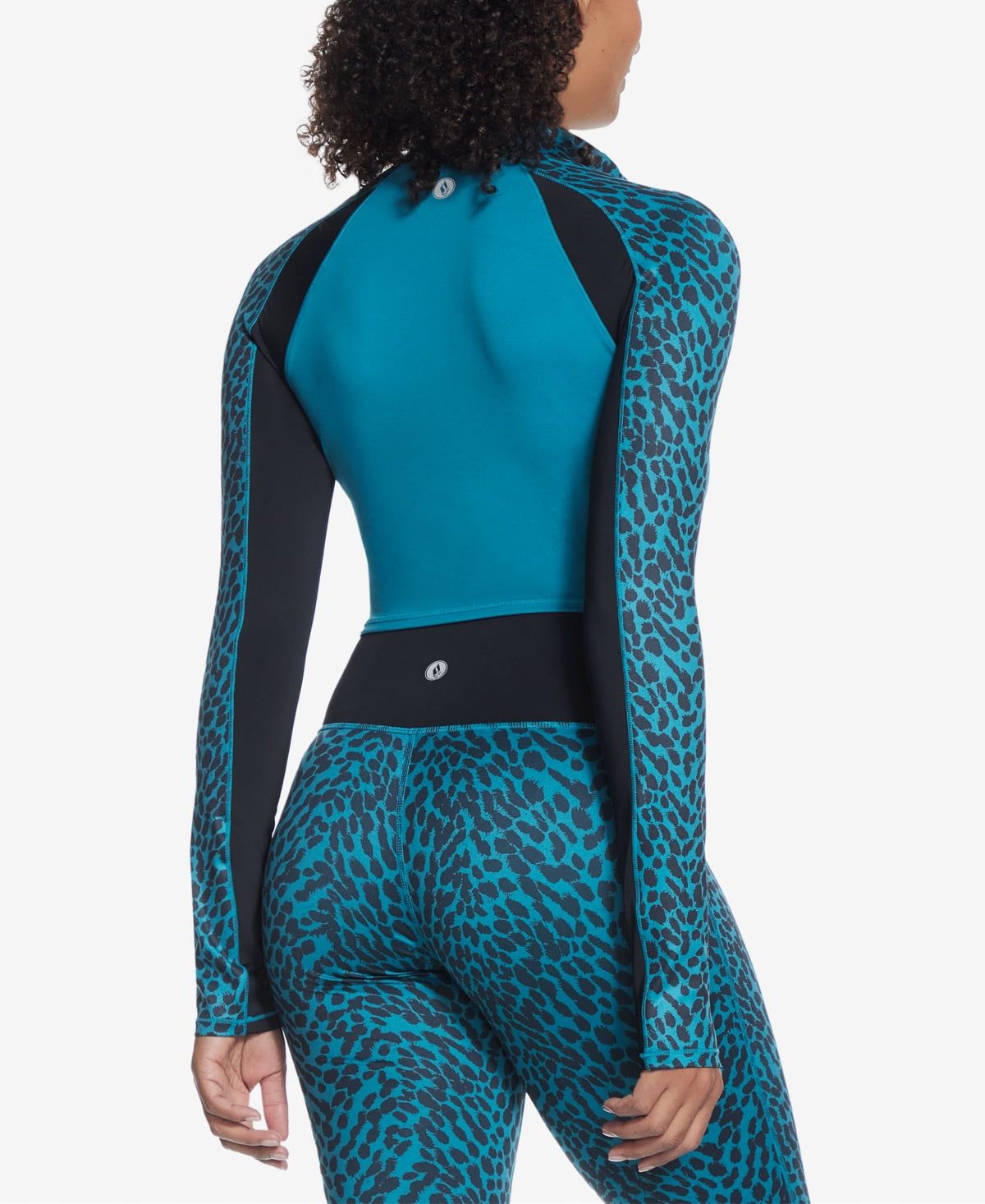 Skechers Women&#39;s Dvf 1/4-Zip Animal Print Top - Animal Print/dark Teal