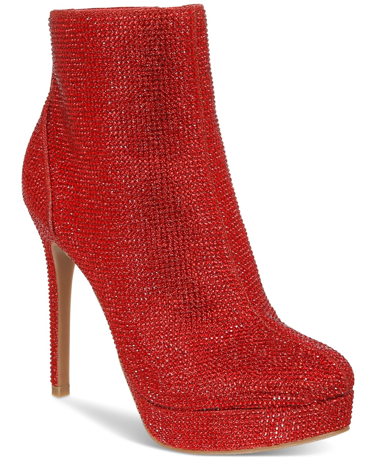 Thalia Sodi Womens Chiara Platform Dress Red Lurex 9.5M