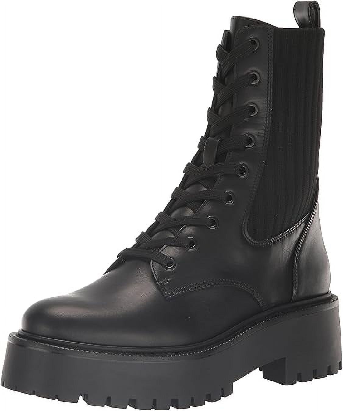 Sam Edelman Womens Evina Lace-Up Knit Com Black Leather 8.5M