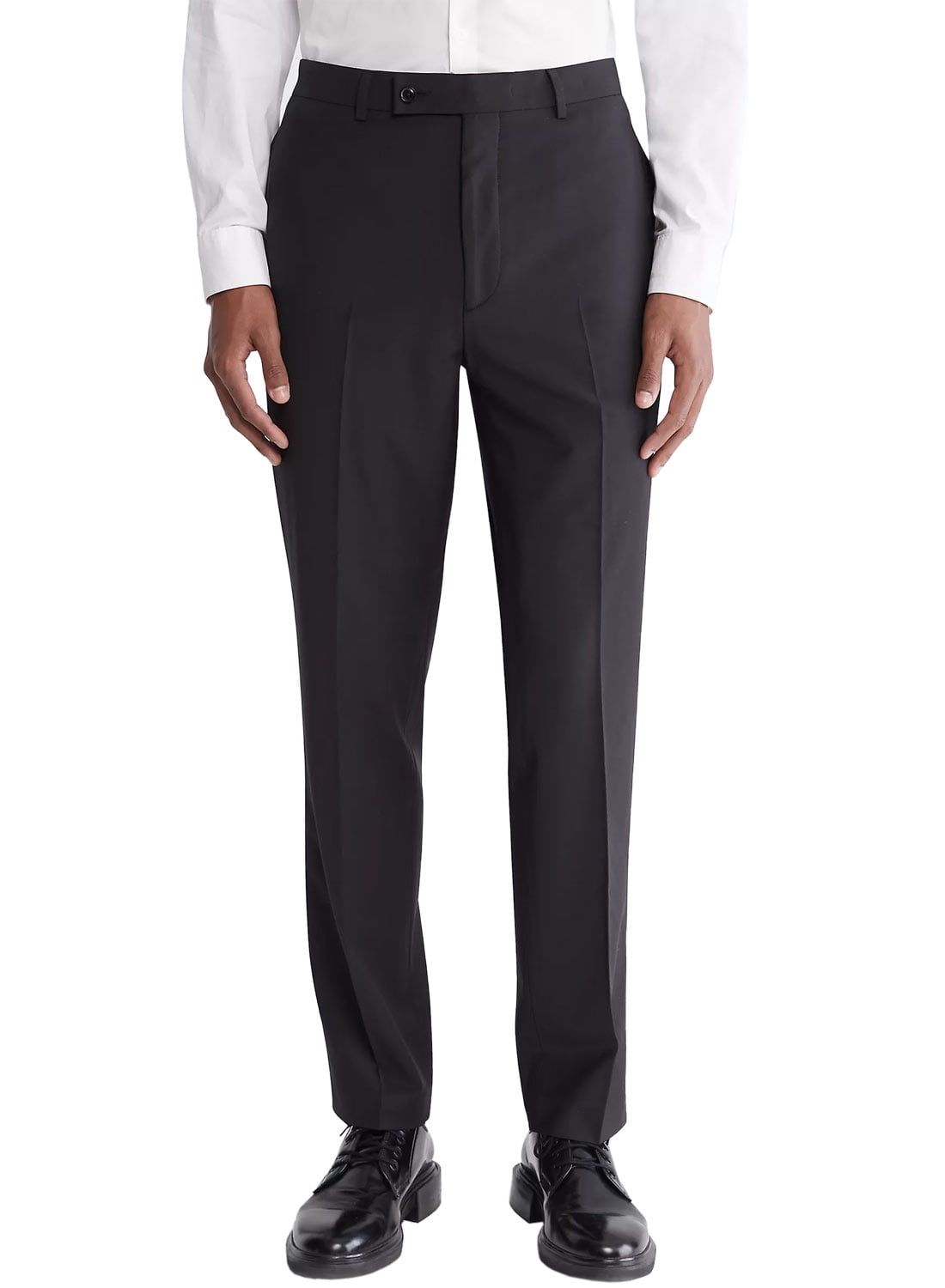 Calvin Klein Mens Blue Solid Slim Fit Pant Black 32x30