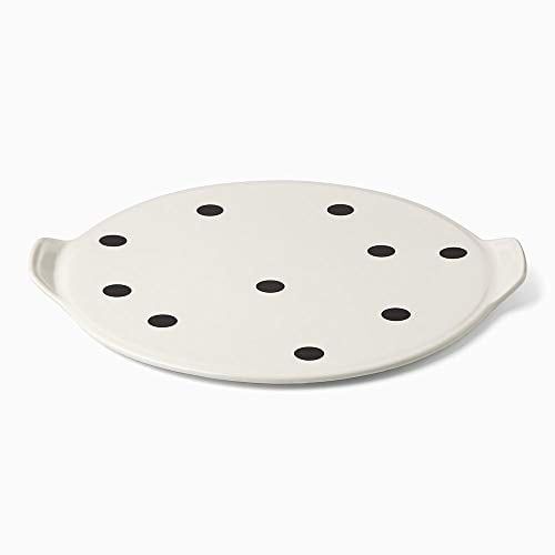 Lenox Deco Dot Black Round Pizza Baking Stone
