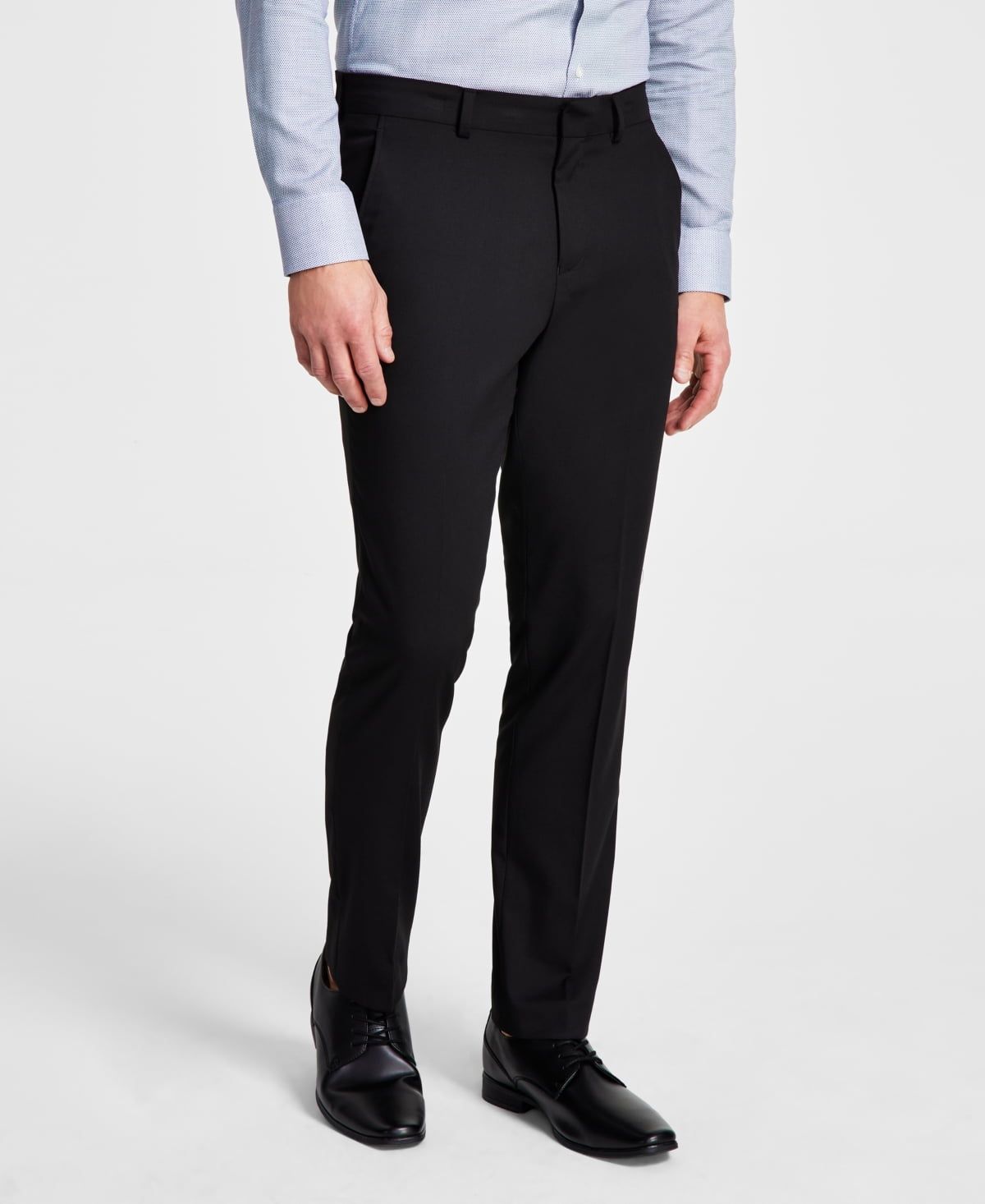 Kenneth Cole Reaction Men&#39;s Techni-Cole Suit Separate Slim-Fit Pants - Black