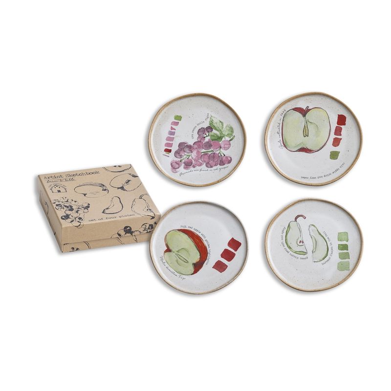 6&quot; 4pk Porcelain Farm to Table Plates - Rosanna