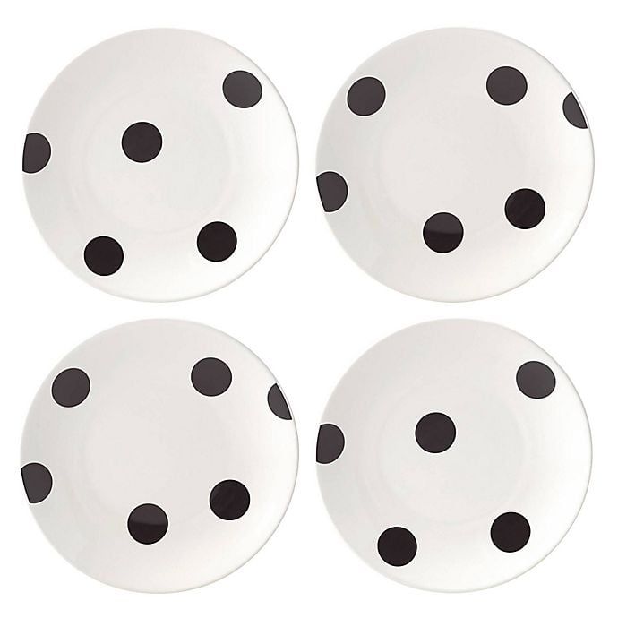 A Classic Print That Adds Style to Any Table, the Deco Dot Dinnerware Collection from Kate Spade New York&#39;s All in Good Taste Collection Creates a