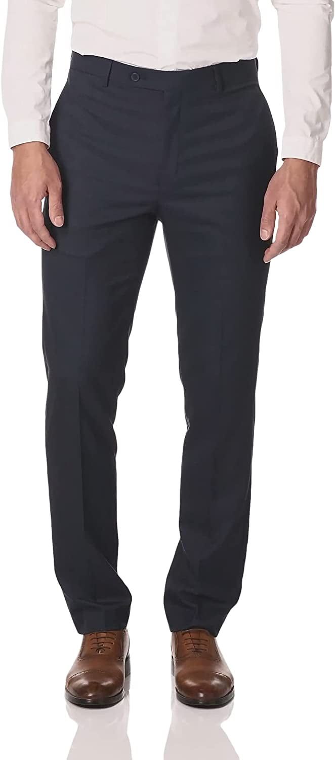 Calvin Klein Mens Slim Fit Dress Pant (Navy) Men&#39;s Clothing
