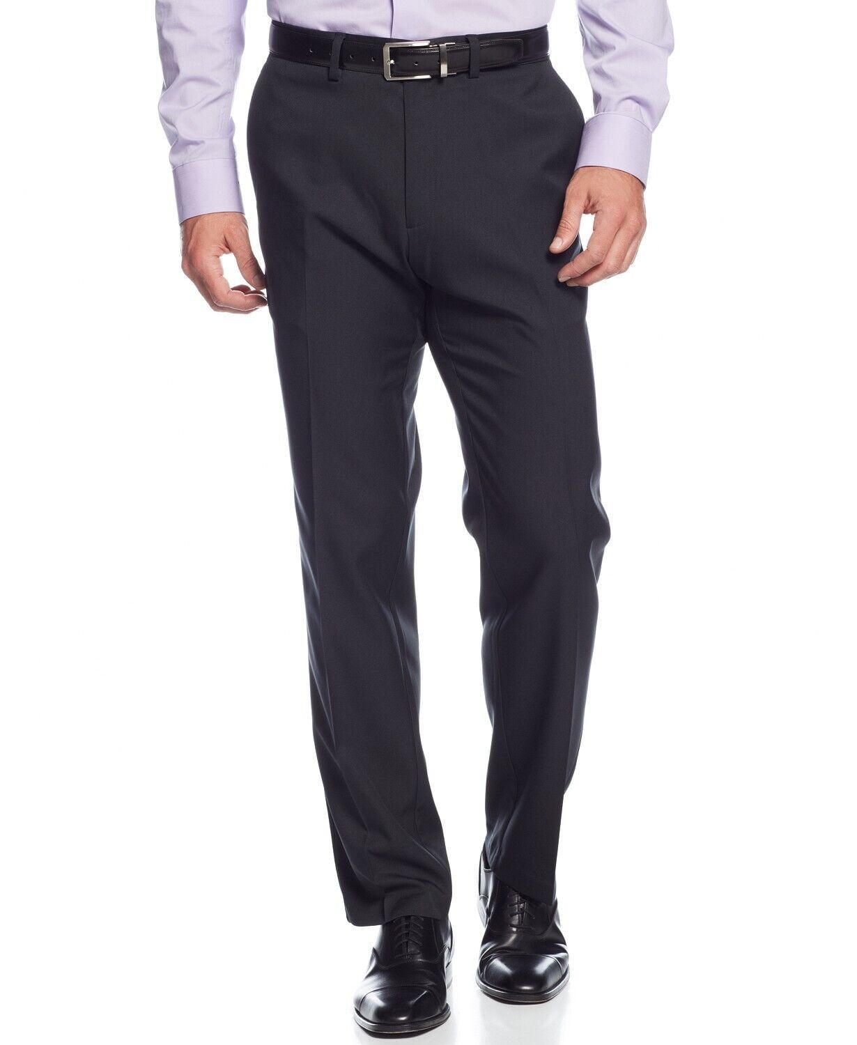 Kenneth Cole Reaction Mens Techni-Cole Blue Suit Se Black 33x32