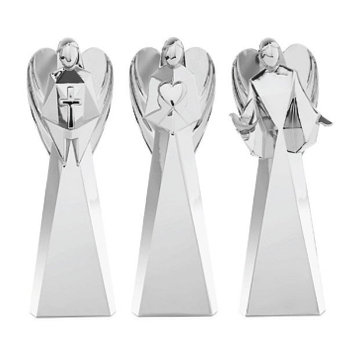 Nambe Faith, Love &amp; Peace Mini Angel Figurines, Set of 3