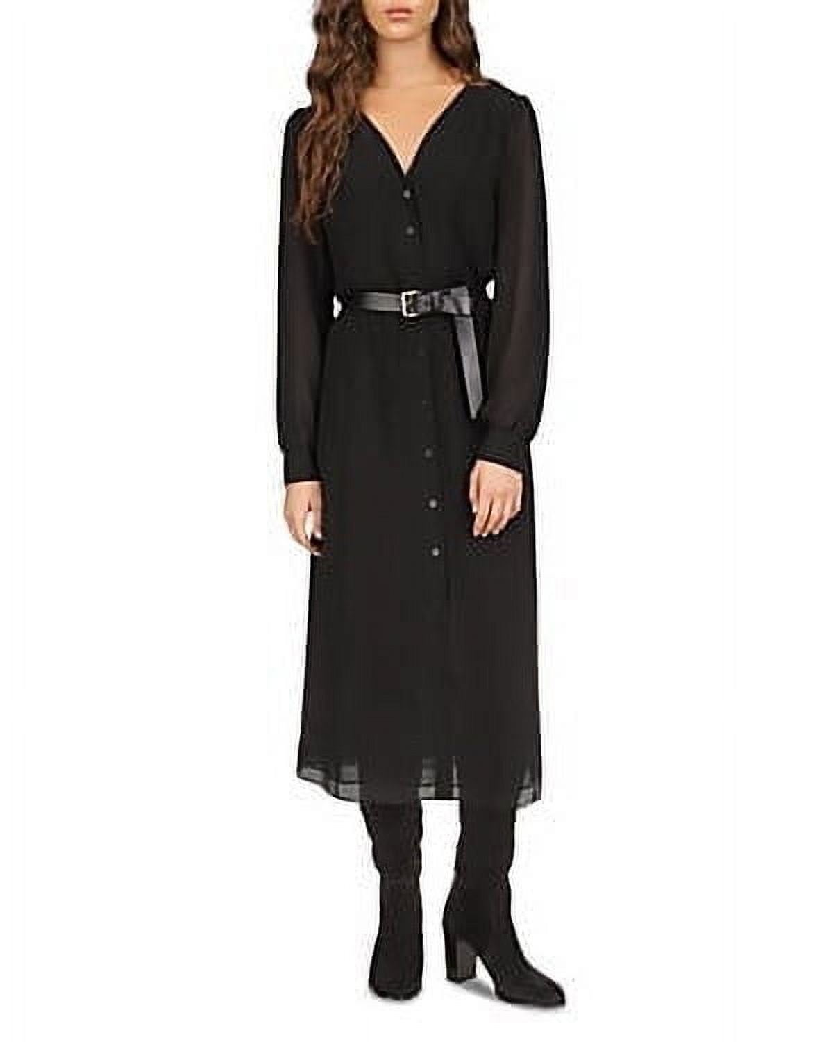 Michael Kors Georgette Belted Shirt Dress