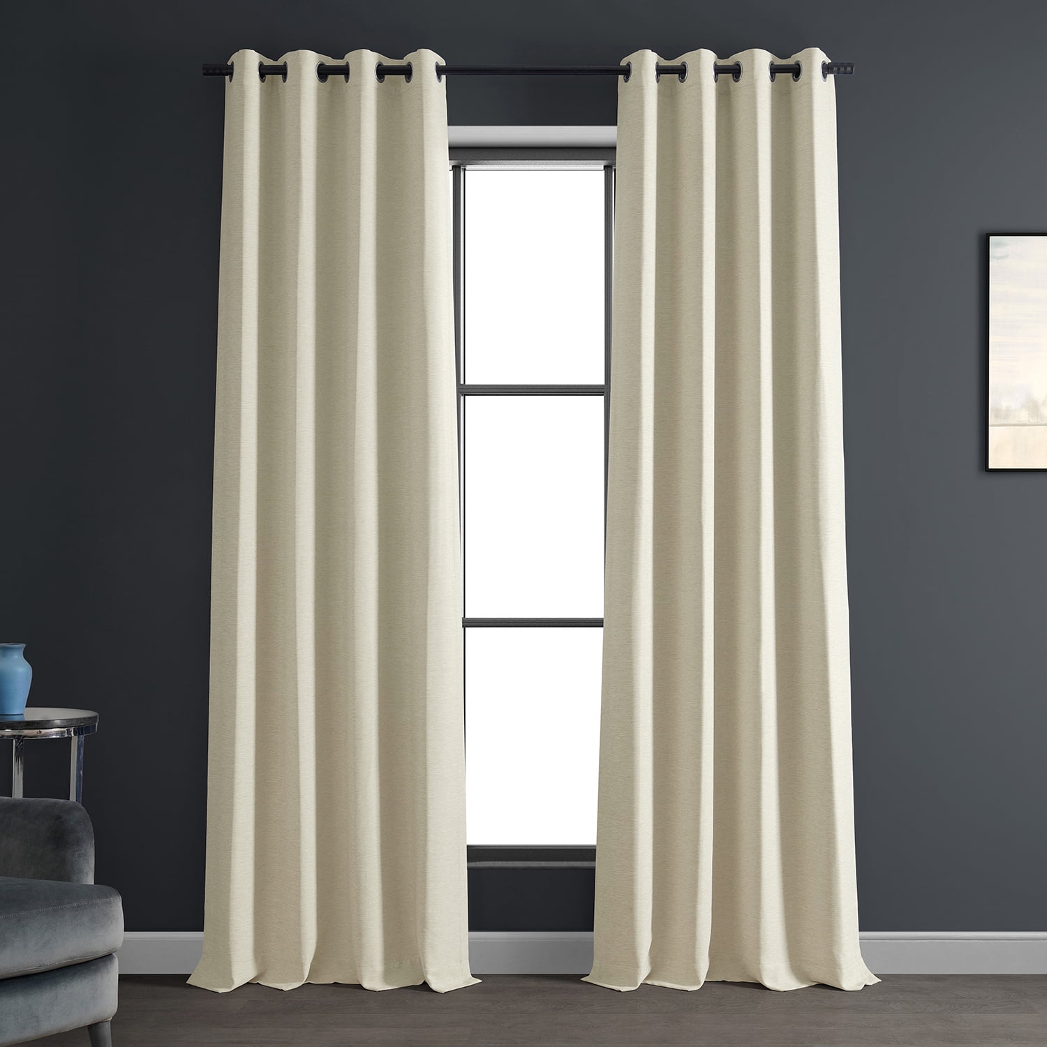Oat Cream Grommet Room Darkening Curtain - 50 in. W X 120 in. L (1 Panel) - Picture 2 of 2