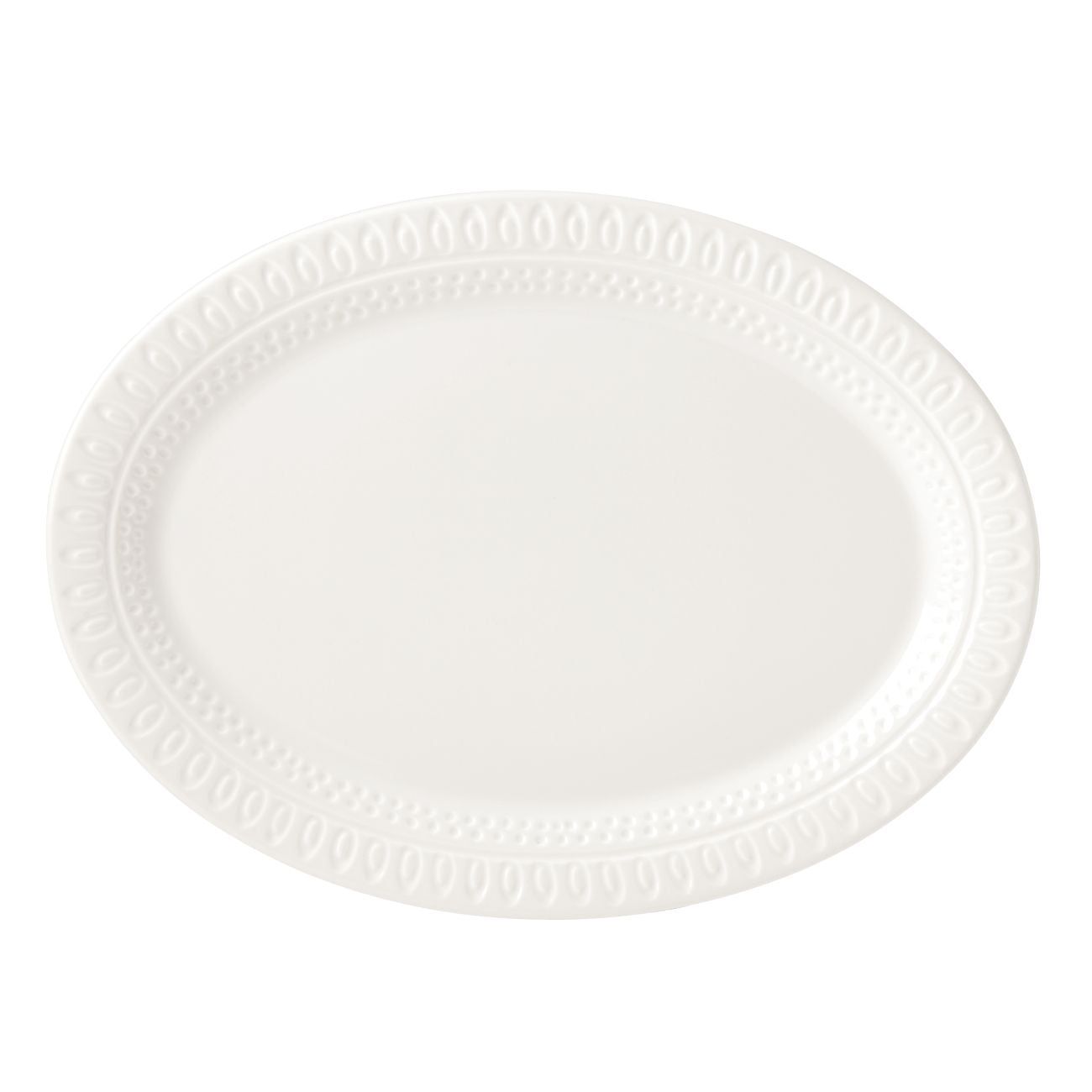 Lenox Willow Drive Cream 14&quot; Oval Serving Platter