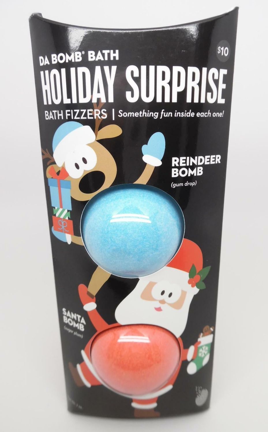 Da Bomb Bath Fizzers Holiday Surprise Santa &amp; Reindeer Bomb Gift Set - 7oz/2pk