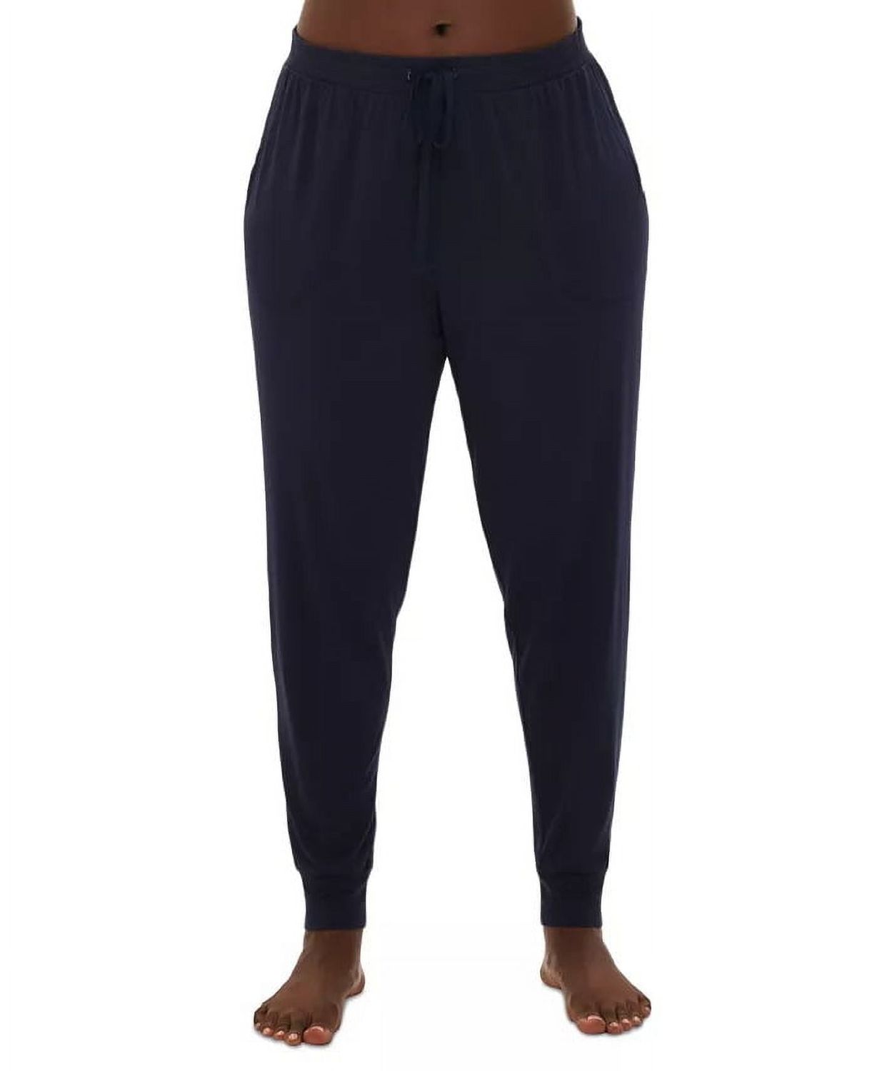 GAP GapBody Women&#39;s Drawstring-Waist Jogger Pajama Pants, Navy Large