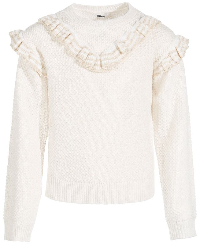 Epic Threads Toddler &amp; Little Girls Double-Ruffle Pullover Sweater, - Angel