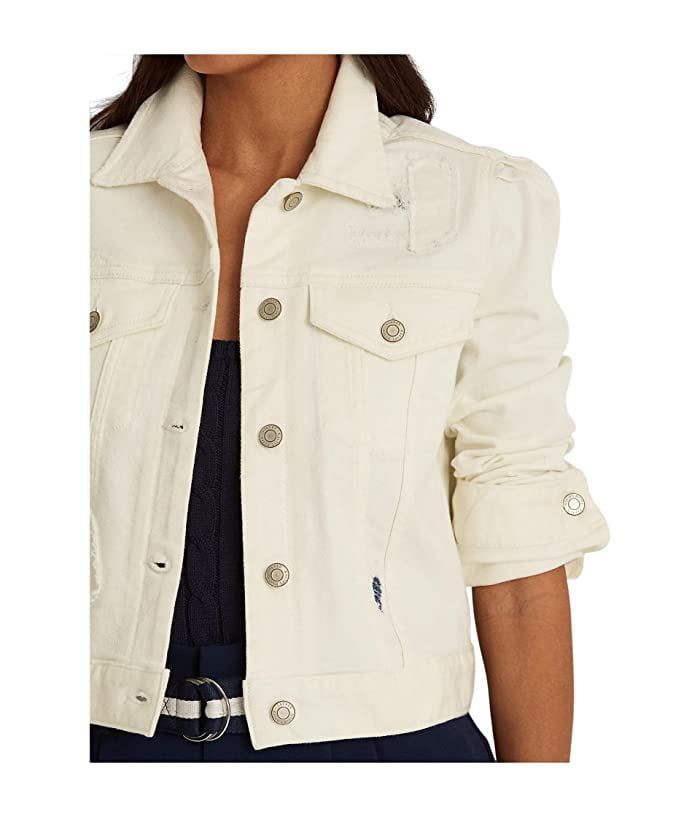 LAUREN Ralph Lauren Petite Patchwork Denim Trucker Jacket