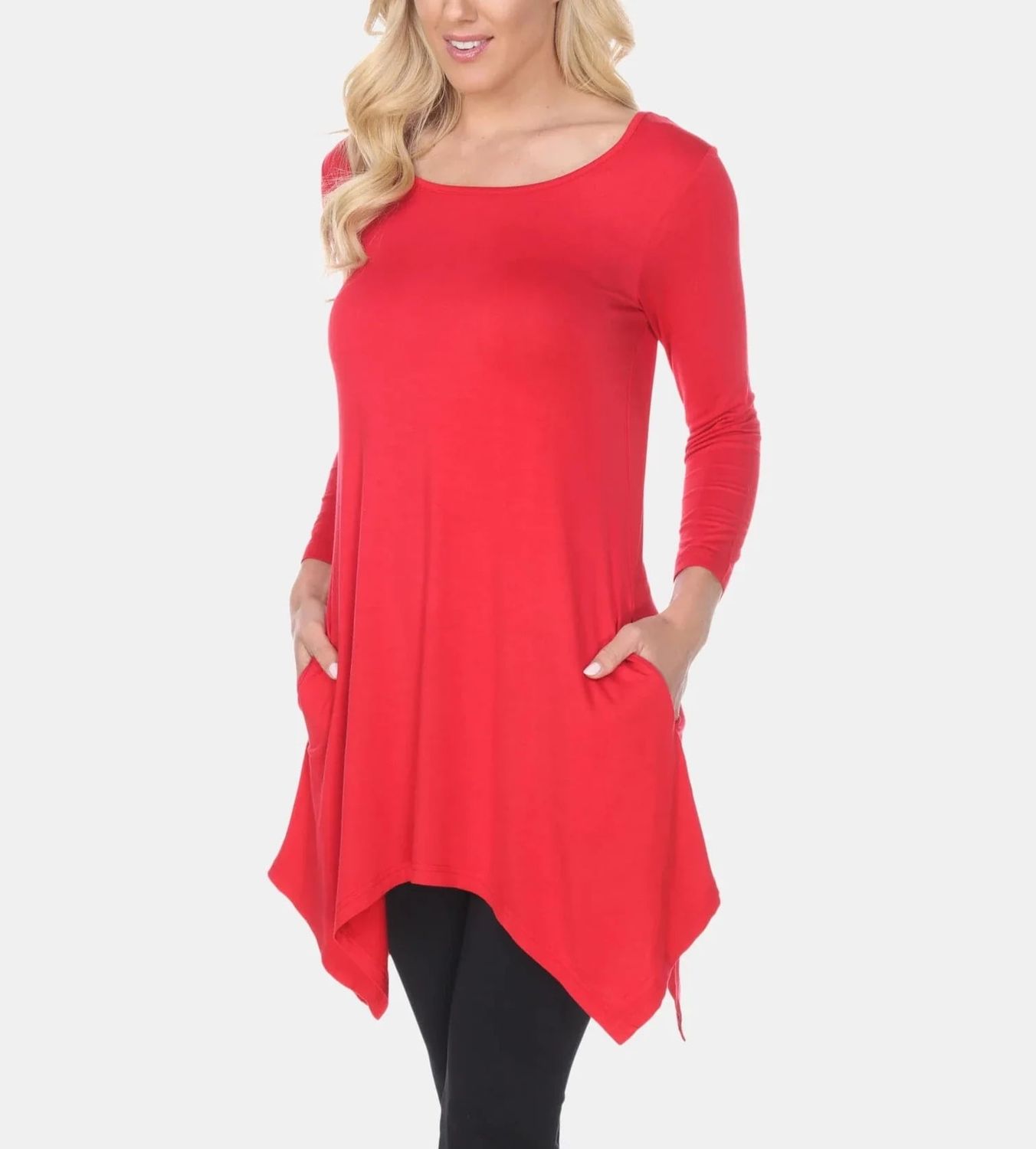 White Mark Makayla Tunic Top - Red - L