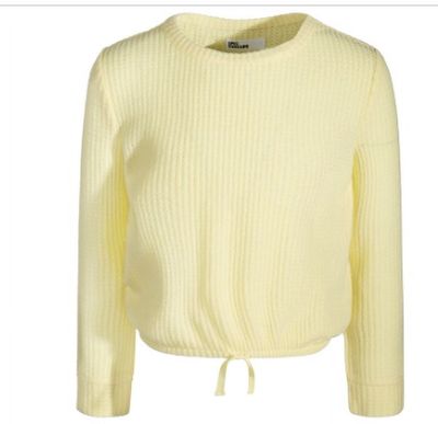 Epic Threads Toddler &amp; Little Girls Long-Sleeved Waffled Shirt, - Lemon Froth