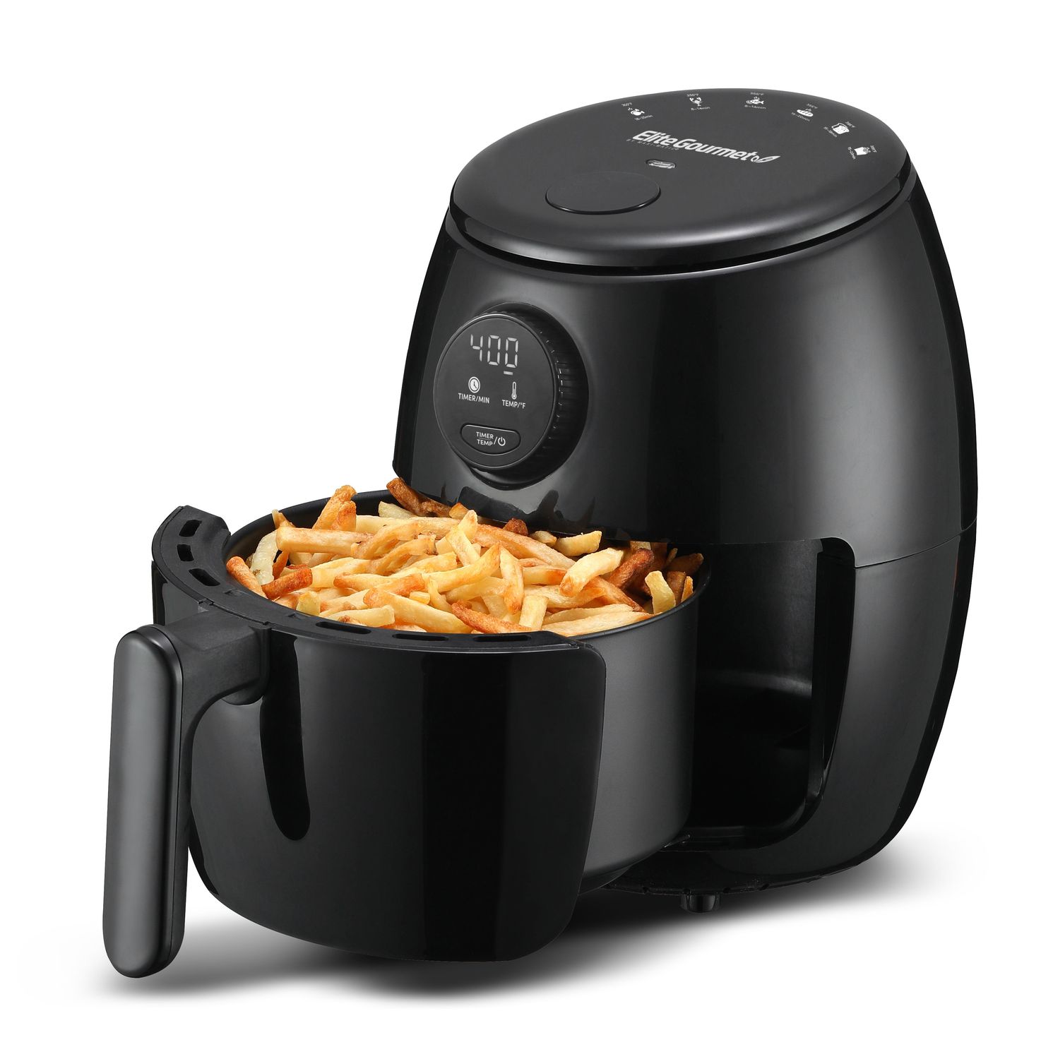 Elite Gourmet 2 Qt. Digital Air Fryer Black
