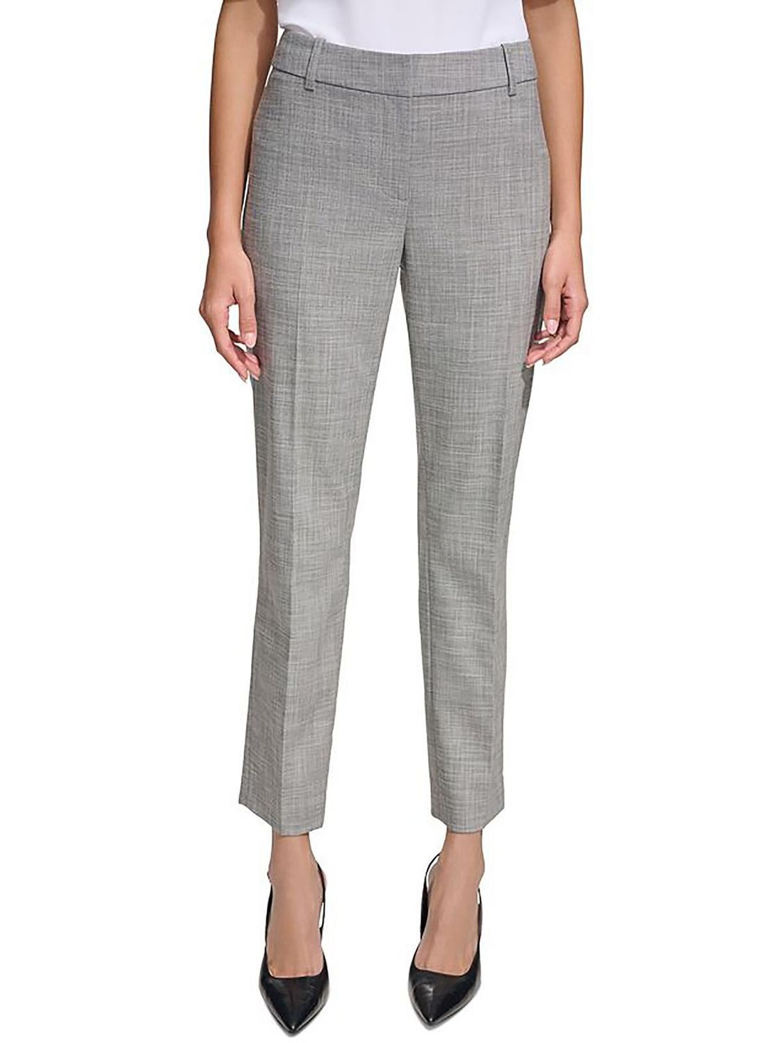 Calvin Klein Womens Glen Plaid Ankle Pants