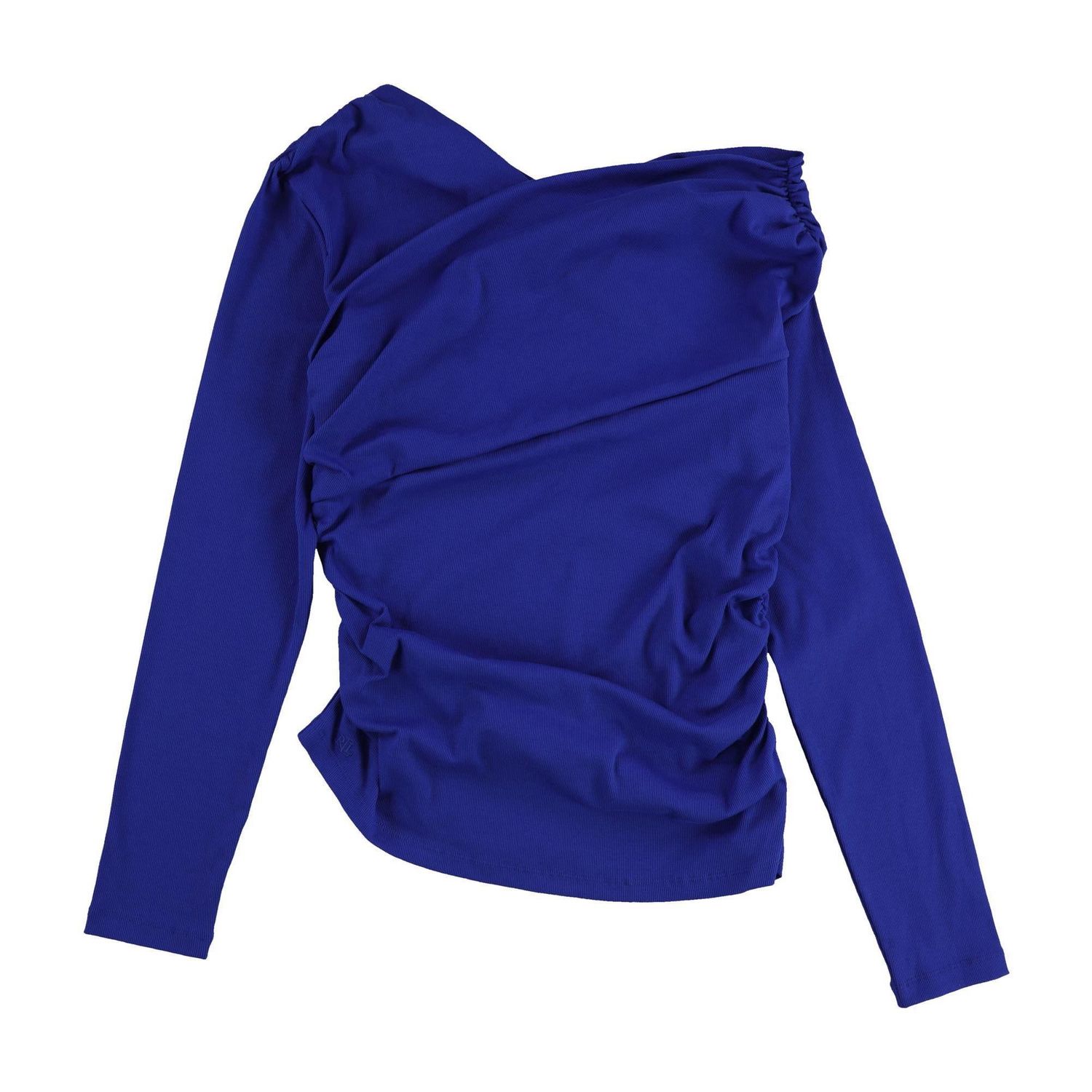 Ralph Lauren Womens Asymmetrical Pullover Blouse, Blue, X-Large