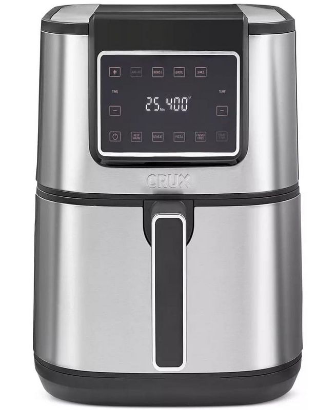 Crux 8-Qt. Air Fryer Digital Stainless Steel