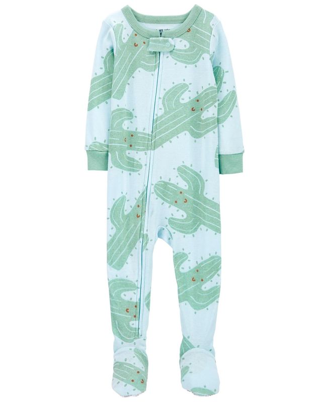 Carter&#39;s Baby Boys Cotton Snug Fit Footed Cactus Pajamas - Green