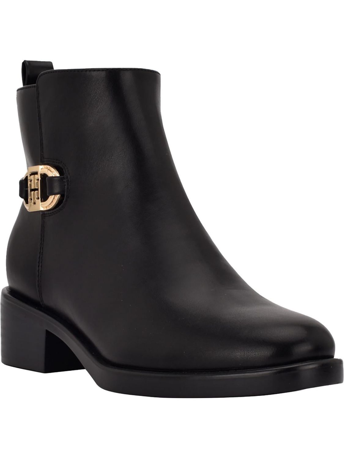 Tommy Hilfiger Womens Imiera Faux Suede Block Heel Ankle Boots