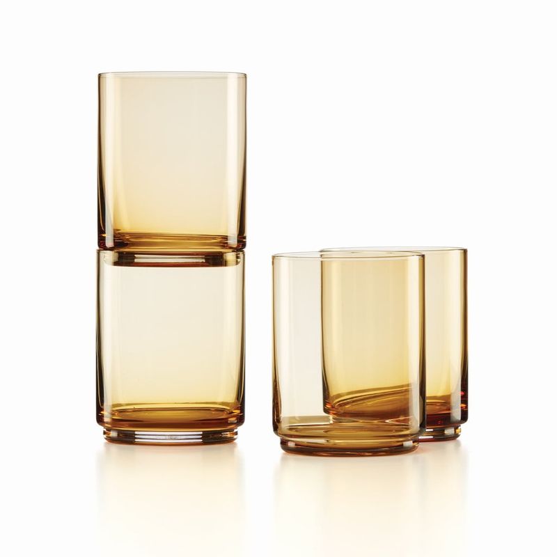 Lenox Tuscany Classics 14 oz Stackable Amber Tall Glasses (Set of 4)