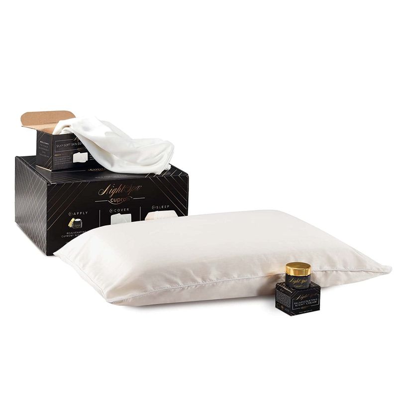 Night Spa Revitalizing Sleep System for Your Skin 4-piece Pillow Set  25 X 16  Ivory