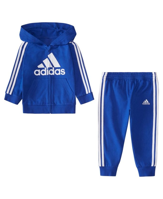 Adidas Baby Boys Hooded French Terry Jacket and Joggers, 2 Piece Set - Team