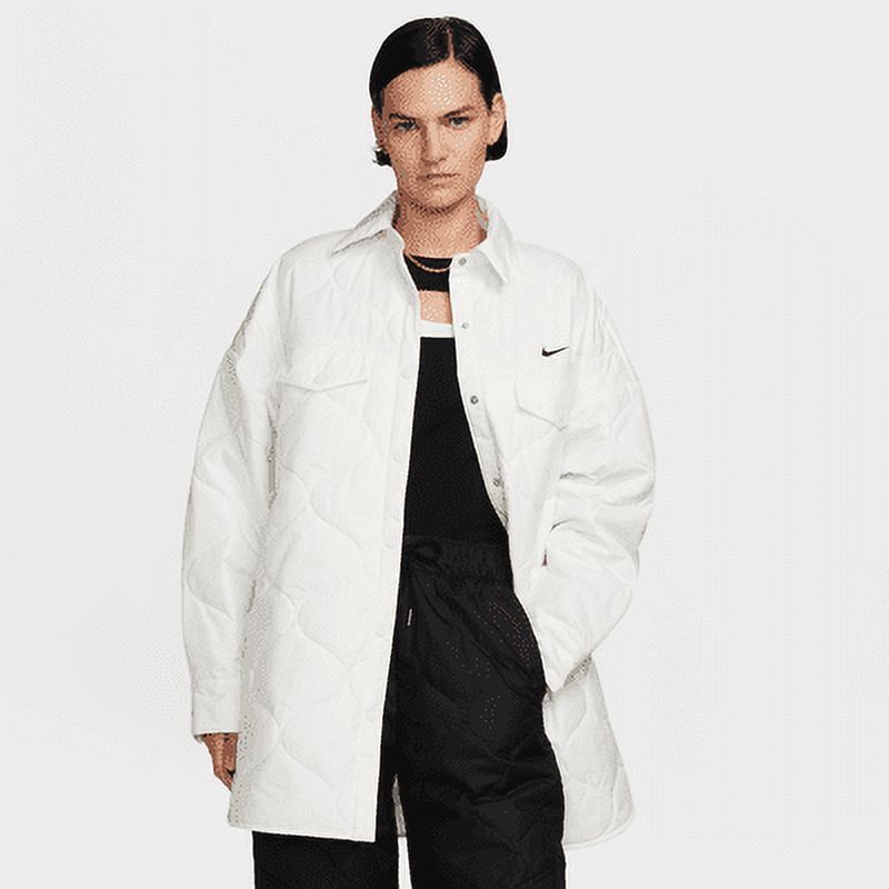 Nike Sportswear Essential Women&#39;s Quilted Trench Color: Sail/Black Size: XL