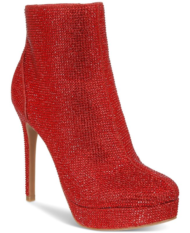 Thalia Sodi Women&#39;s Chiara Platform Dress Booties - Red Lurex