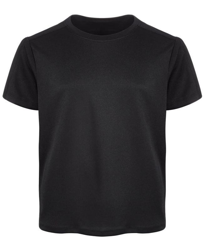 ID Ideology Toddler &amp; Little Boys Core Training Short Sleeve Shirt with Crew Neck, - DEEP BLACK