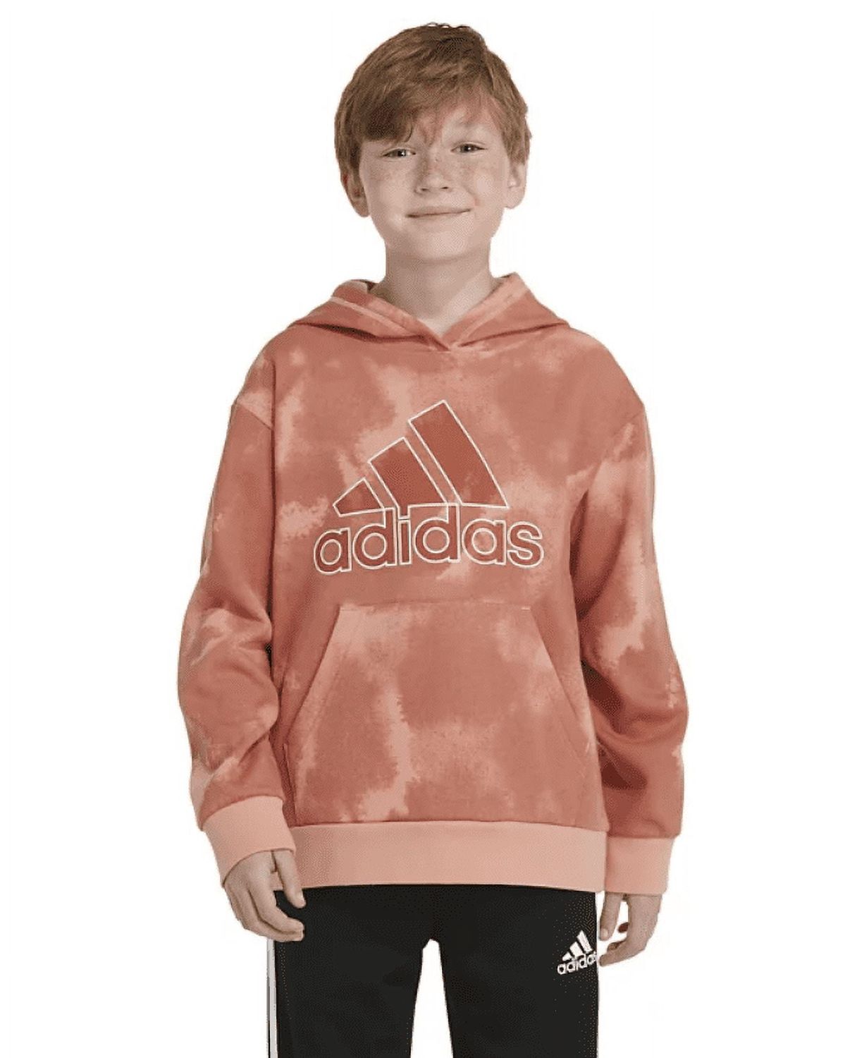 Boys 8-20 Adidas AOP Fluidity Fleece Hoodie, Boy&#39;s, Size: Large, Orange