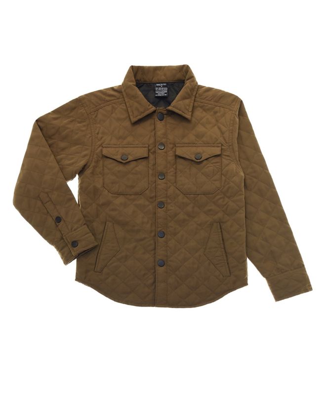 Ring of Fire Big Boys Napoleon Quilted Shirt Jacket - Light Brown