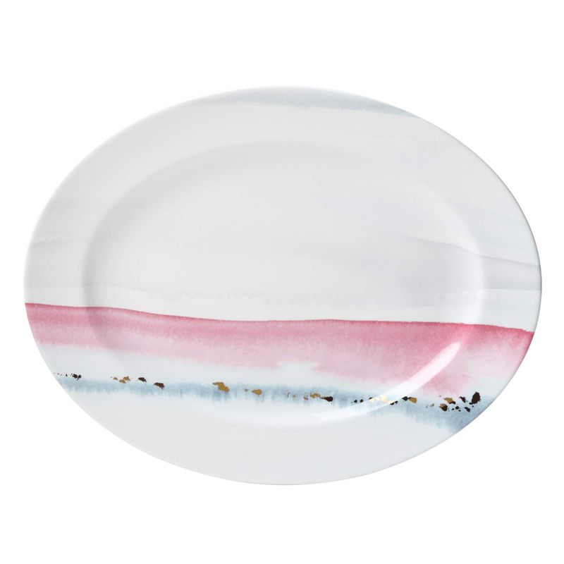 Lenox Watercolor Horizons Microwave Safe Platter,  - Blush/Grey